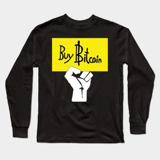 Buy Bitcoin Sign Power Salute Long Sleeve T-Shirt